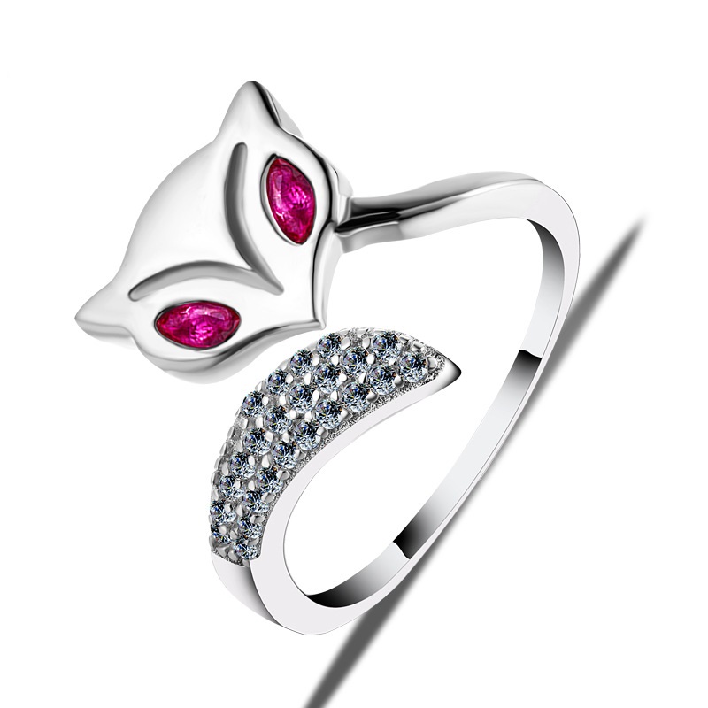 fashion women ring 925 silver fox ring