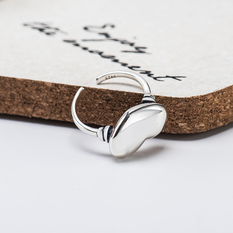 silver heart ring