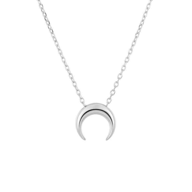 silver moon necklace