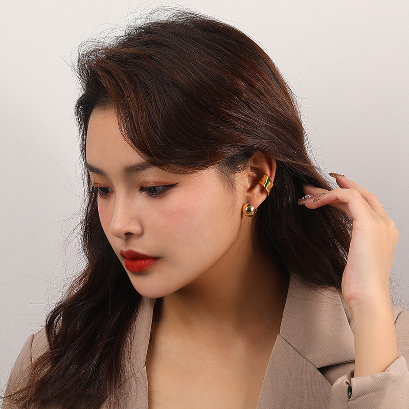 silver lock earrings