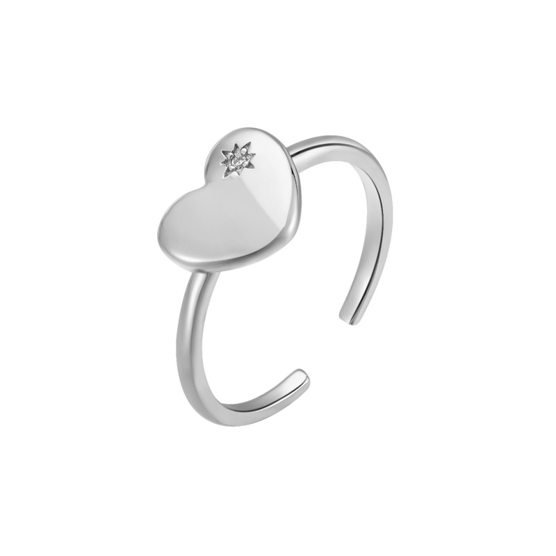 silver heart ring