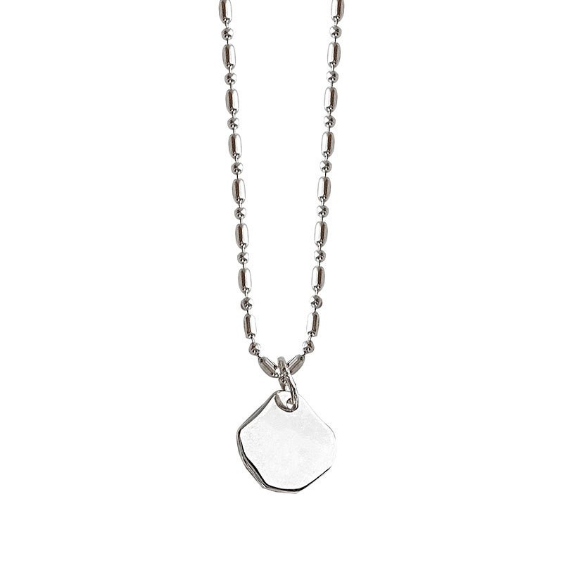 silver circle necklace