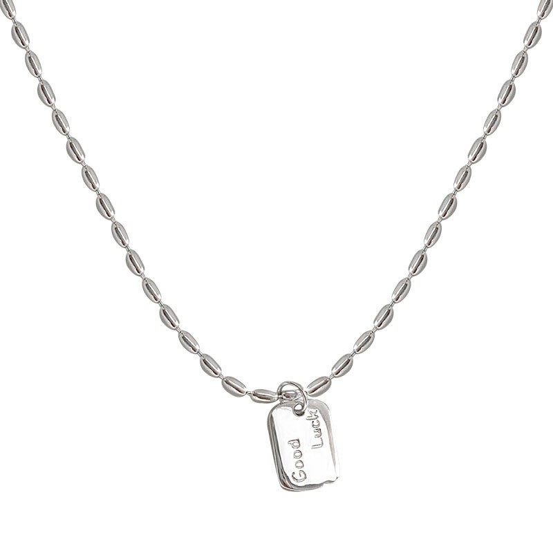 silver letter necklace