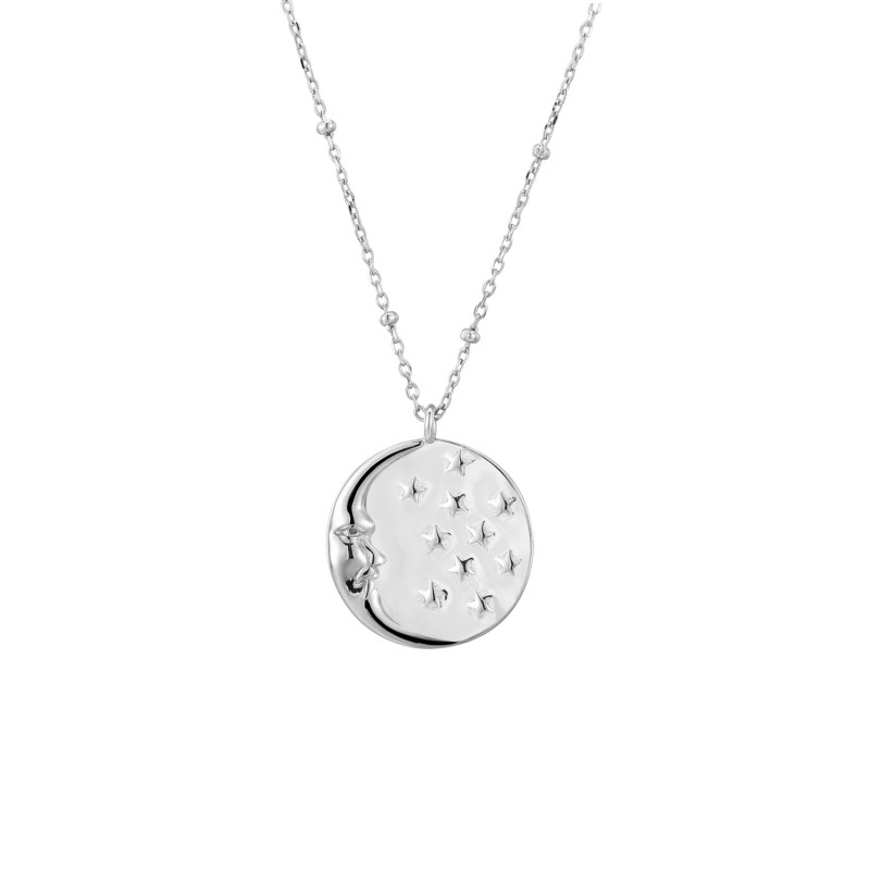 silver circle necklace