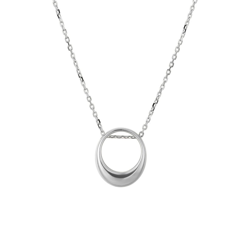 silver circle necklace