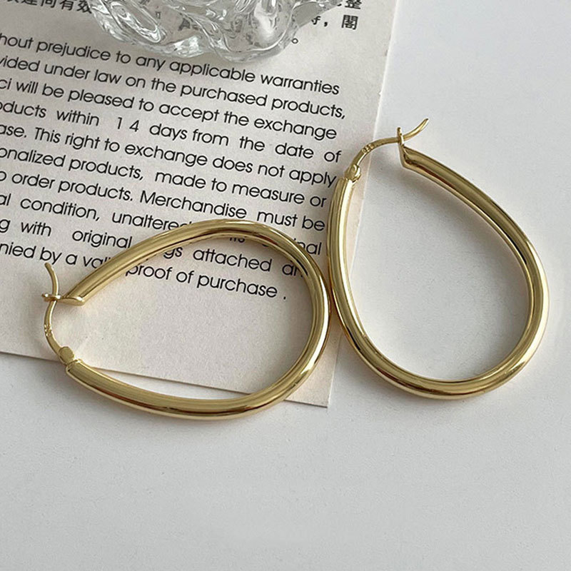 silver circle earrings