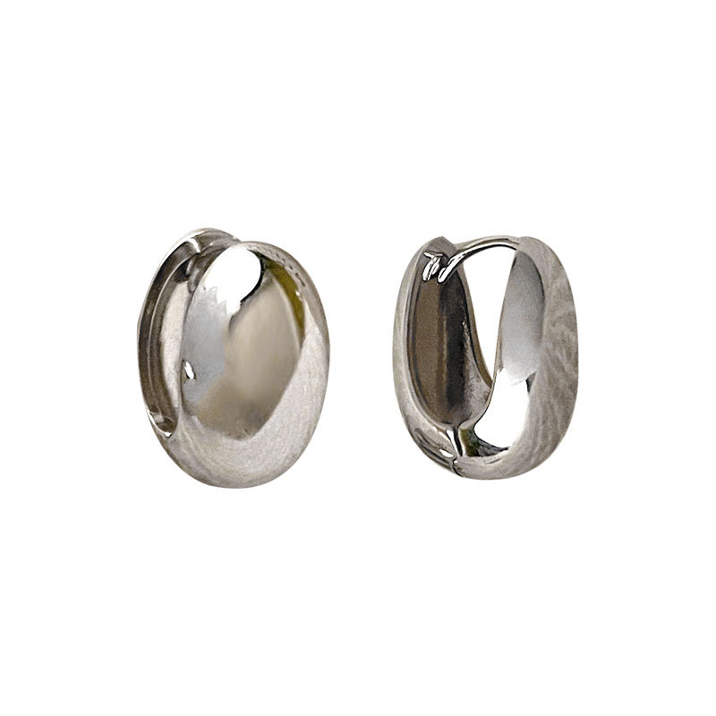 silver circle earrings