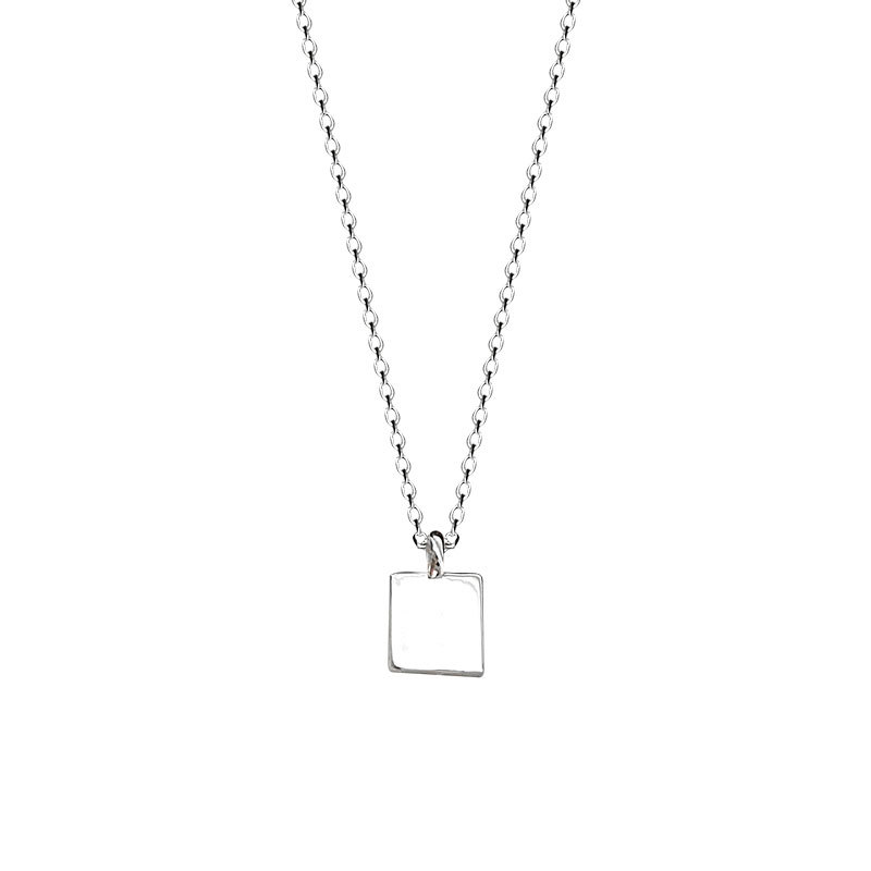 silver quadrate necklace