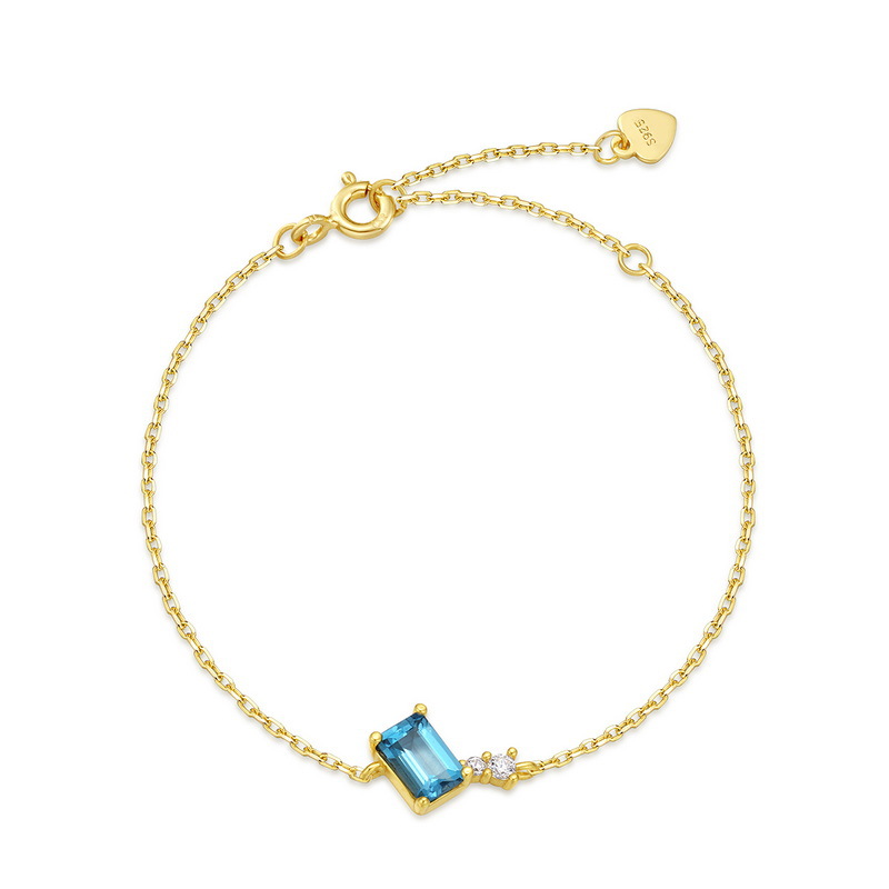 925 silver blue Topaz bracelet