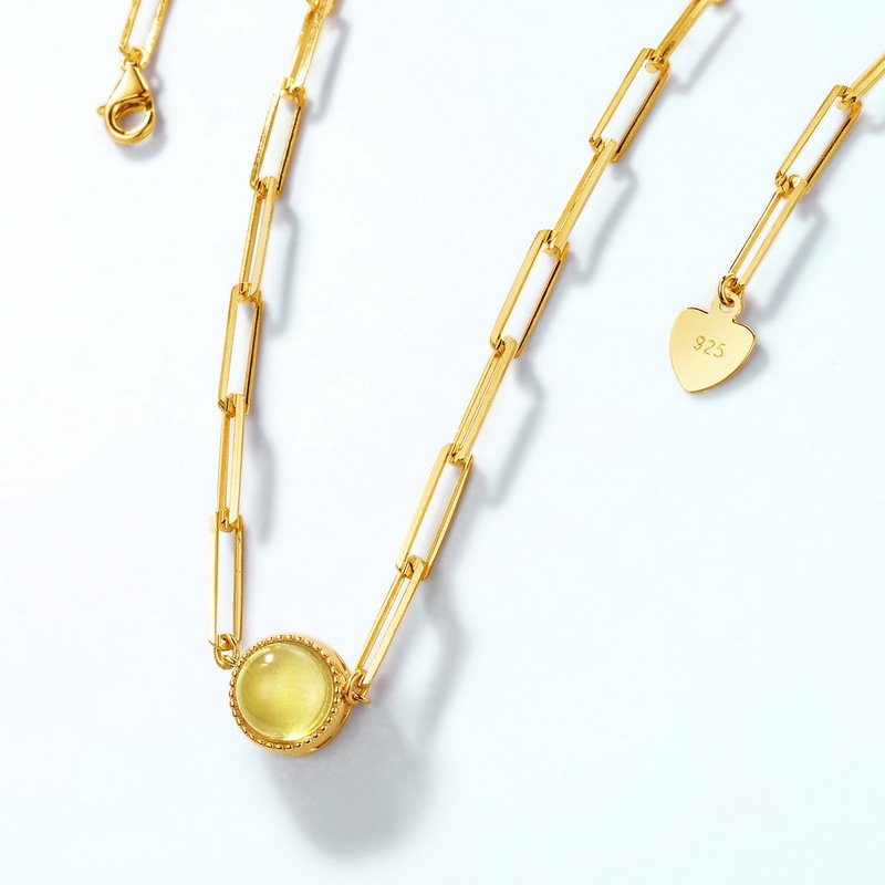 925 silver amber necklace