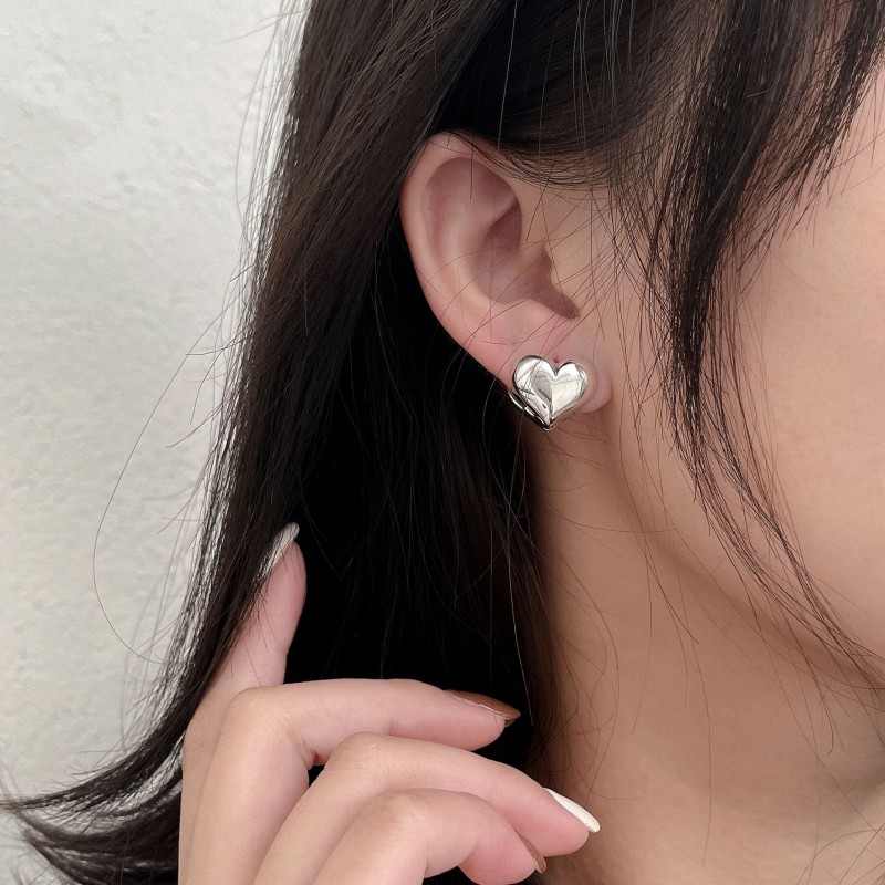 925 silver heart earrings