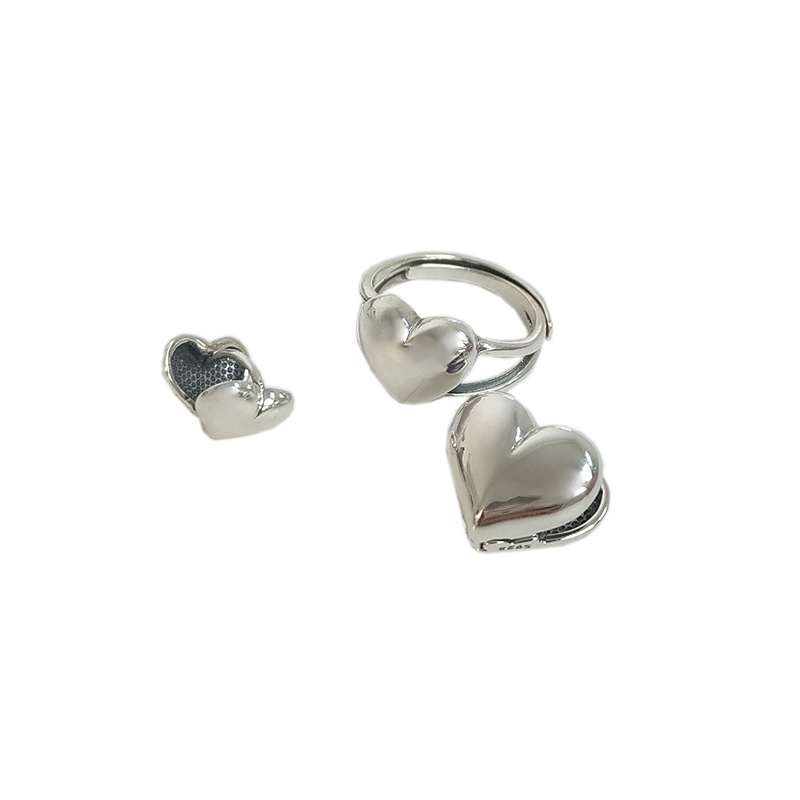 925 silver heart earrings