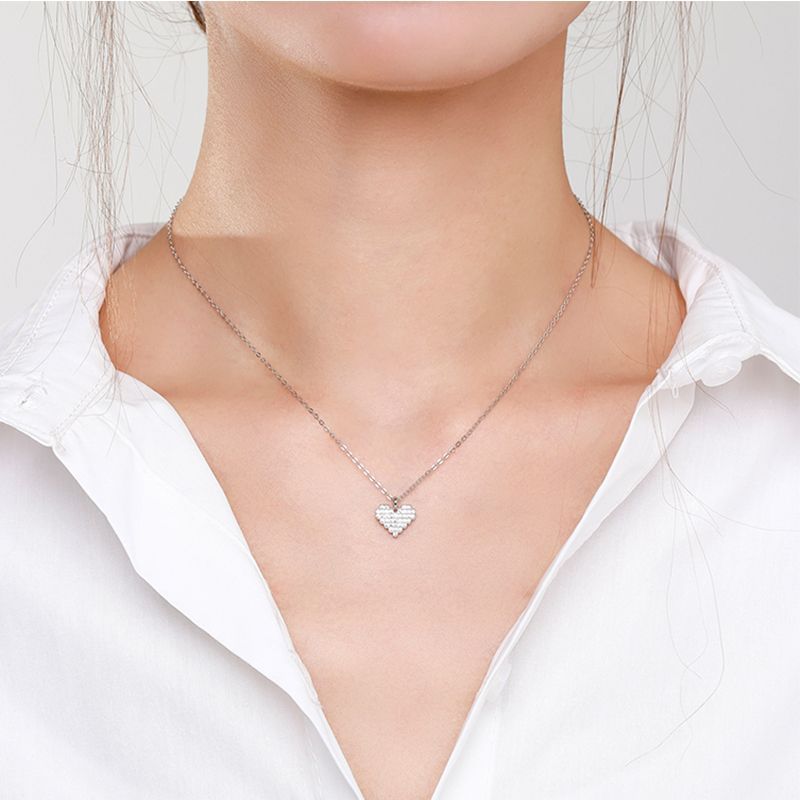 925 silver heart necklace