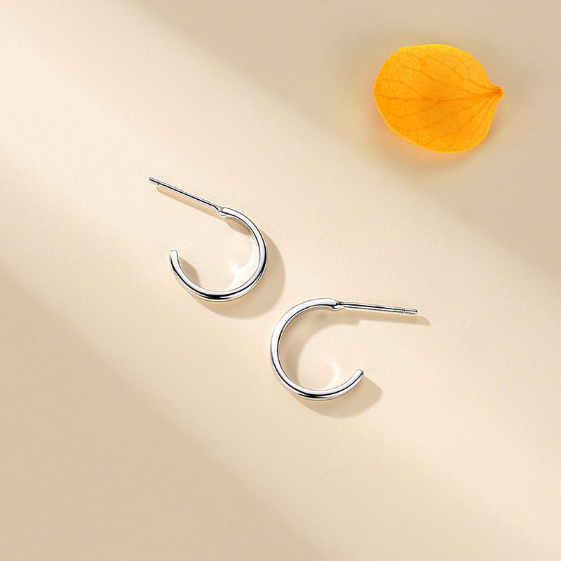 925 silver circle earrings