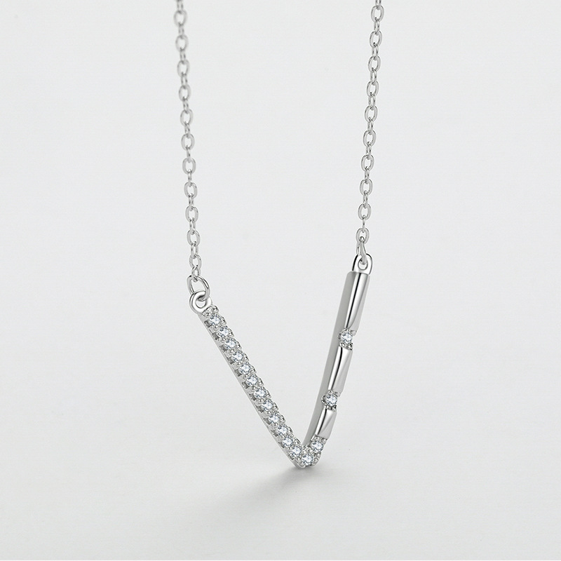 925 silver letter necklace