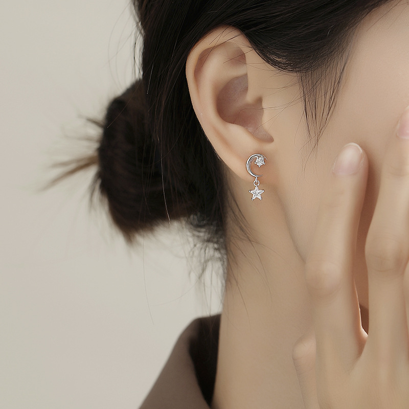 925 silver star earrings