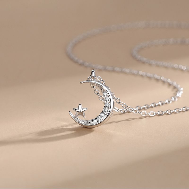 925 silver moon necklace