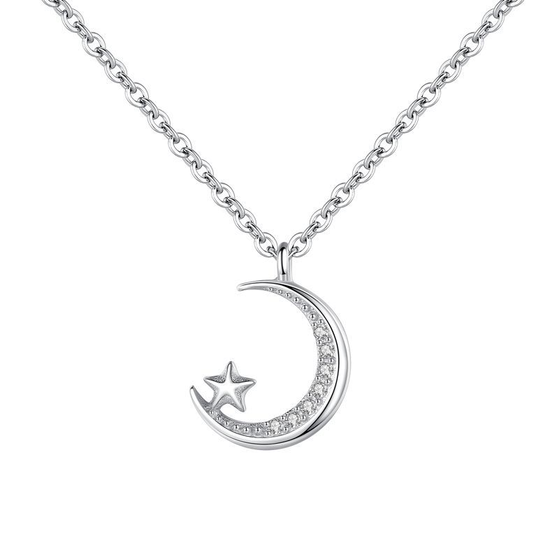 925 silver moon necklace