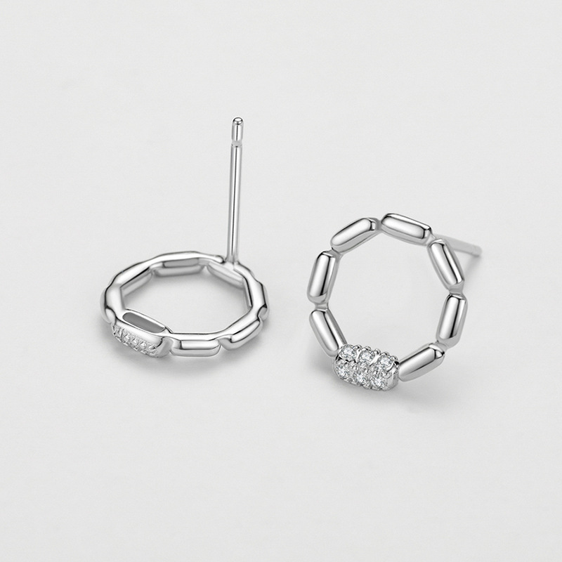 925 silver circle earrings