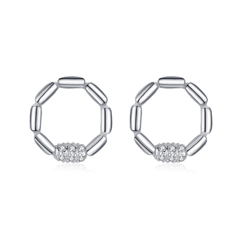 925 silver circle earrings