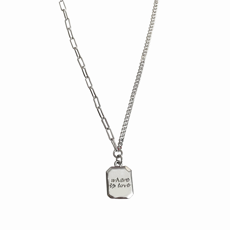 925 silver letter necklace