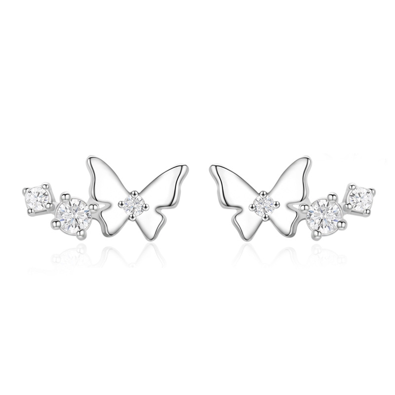 925 silver butterfly earrings