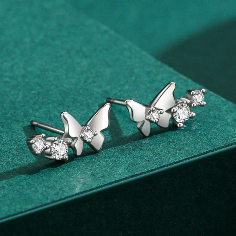 925 silver butterfly earrings