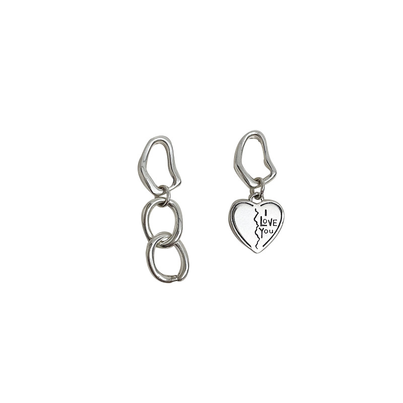 925 silver heart earrings