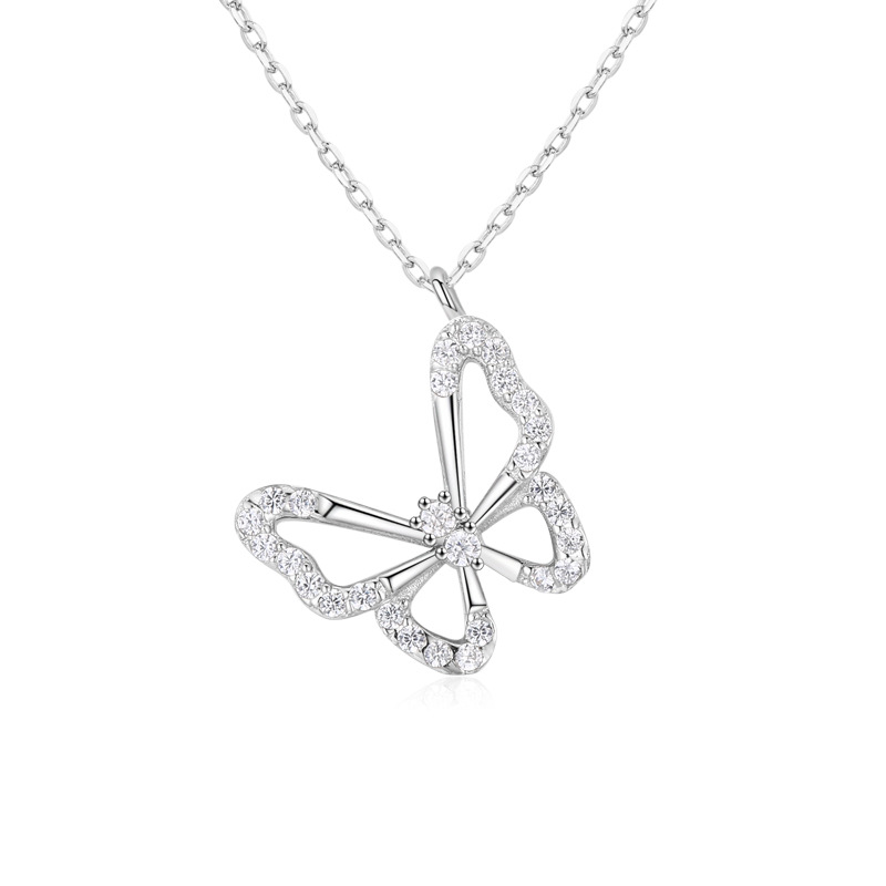 925silver butterfly necklace