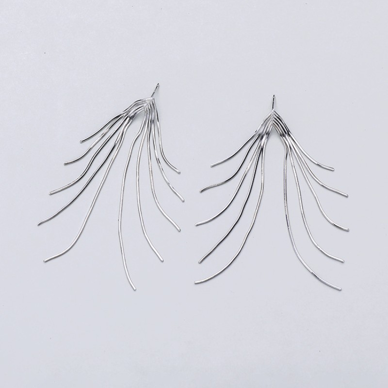 925 silver tassels earrings