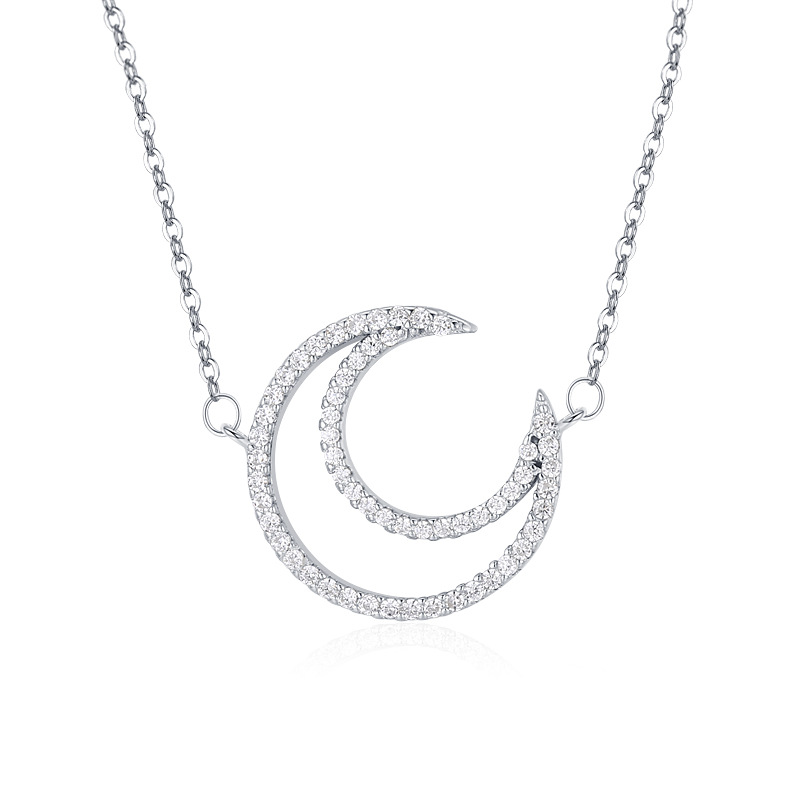 925 silver moon necklace