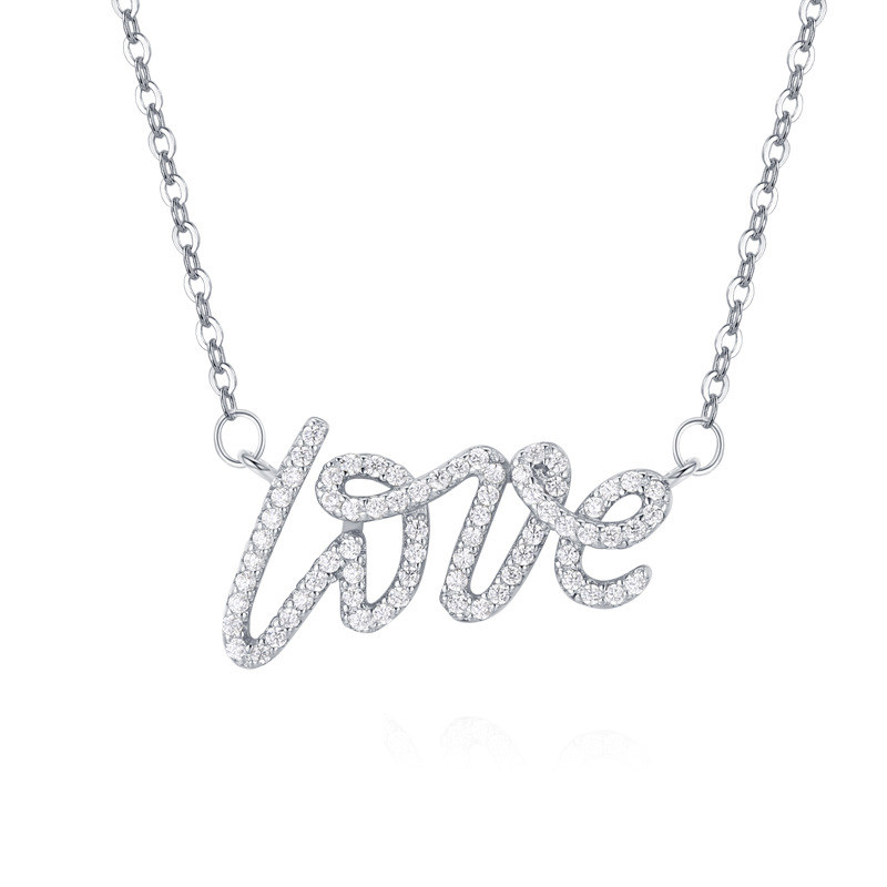 925 silver letter necklace