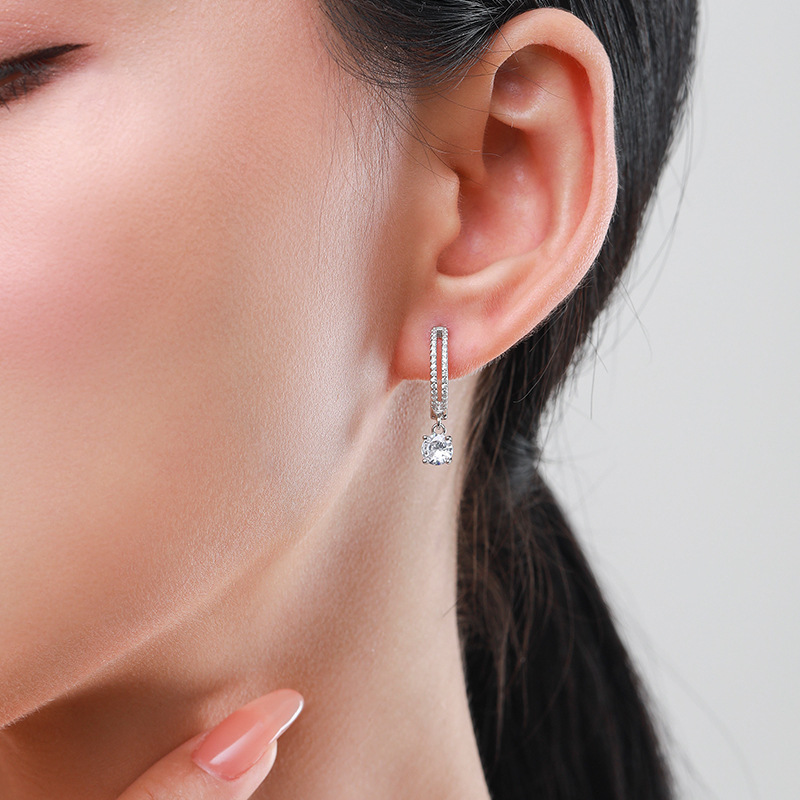 925silver circle earrings