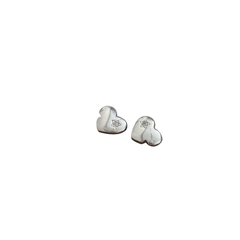 925 silver heart earrings