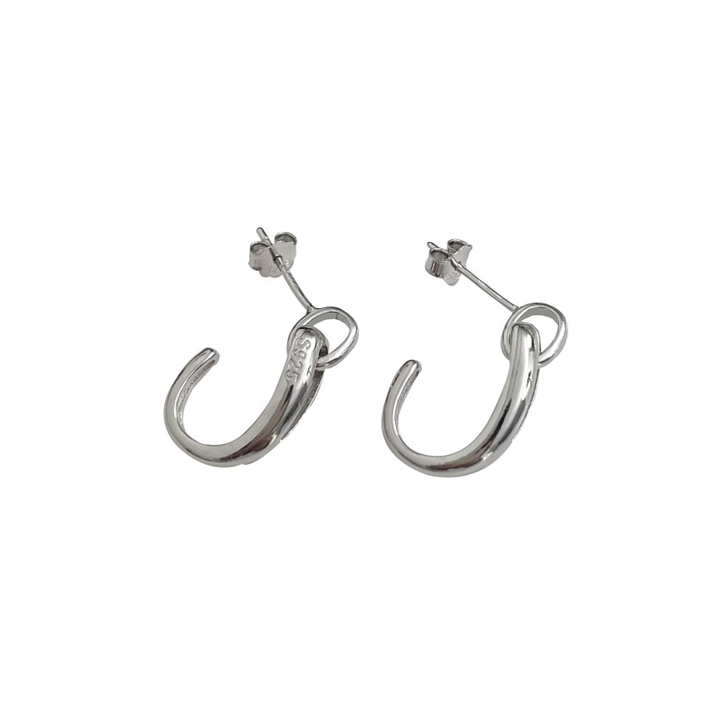 925 silver circle earrings