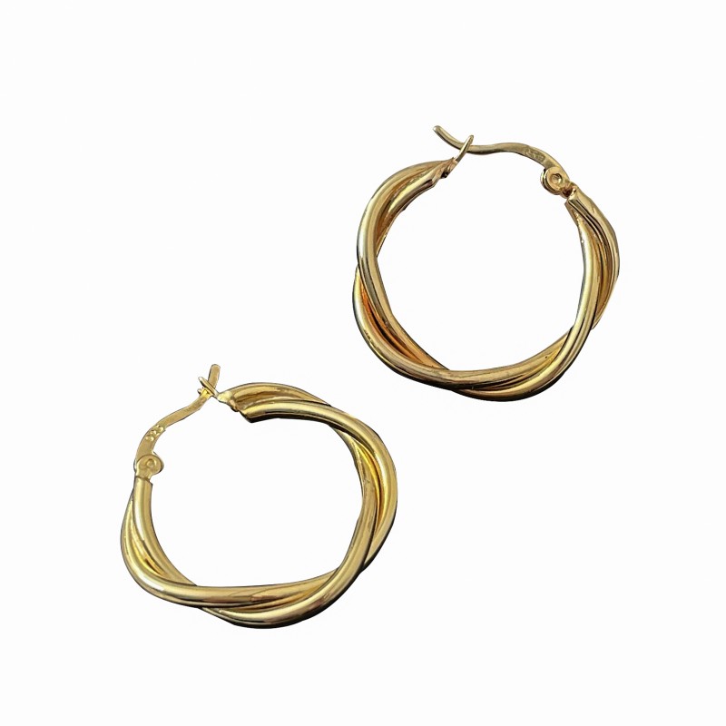 925 silver circle earrings