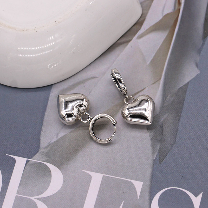 925 silver heart earrings