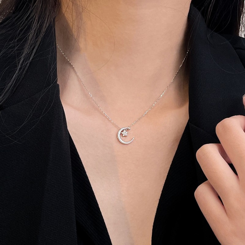 925 silver moon necklace