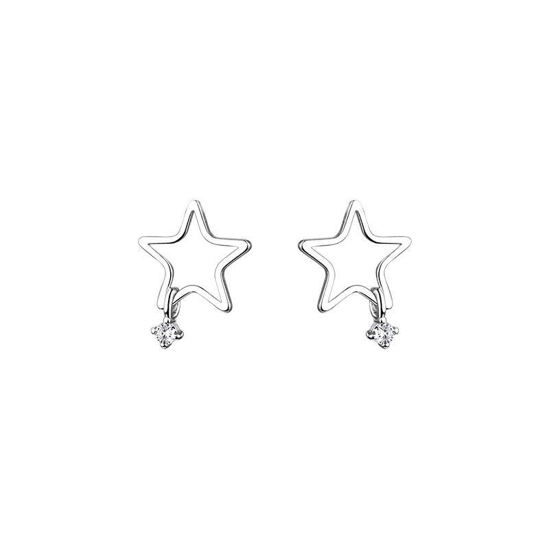 925 silver star earrings