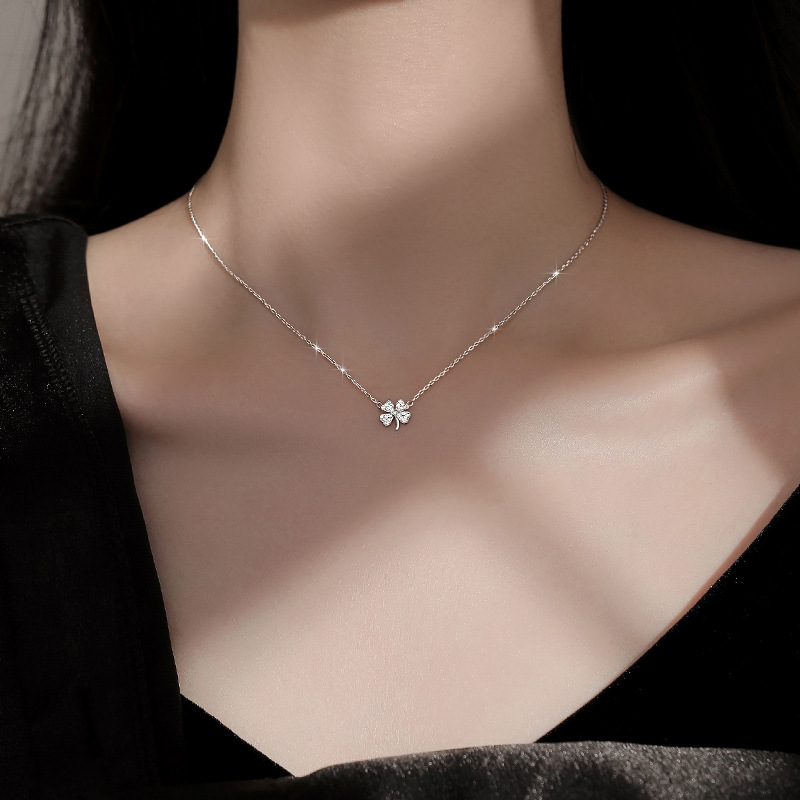 925 silver flower necklace