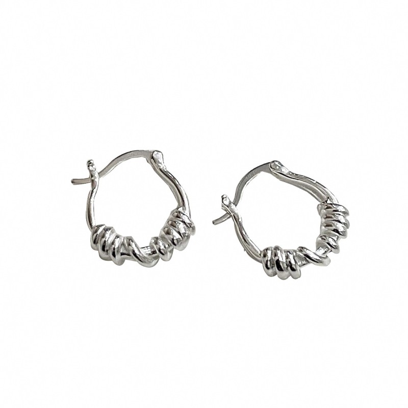 925 silver circle earrings