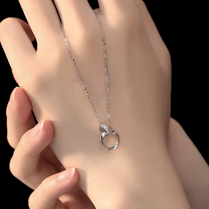 925 silver circle necklace