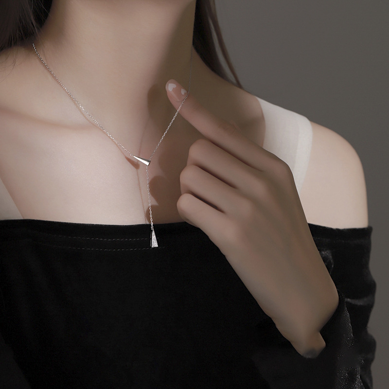 925 silver triangle necklace