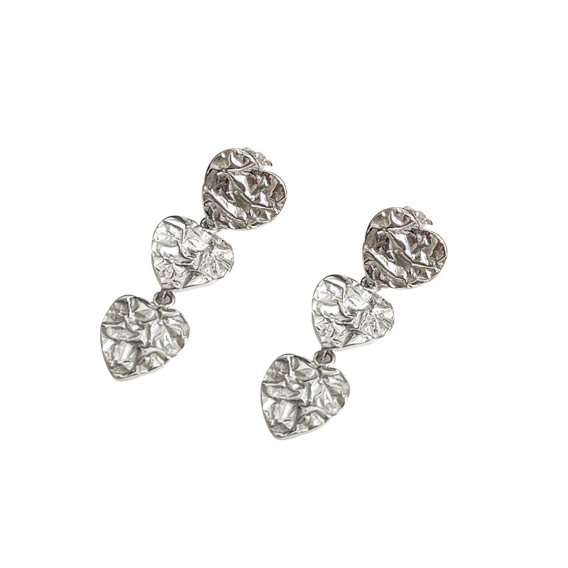 925 silver heart earrings