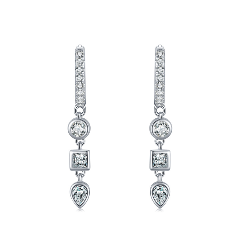 925 silver heart earrings