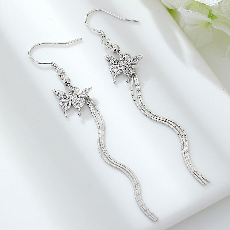 925 silver butterfly earrings