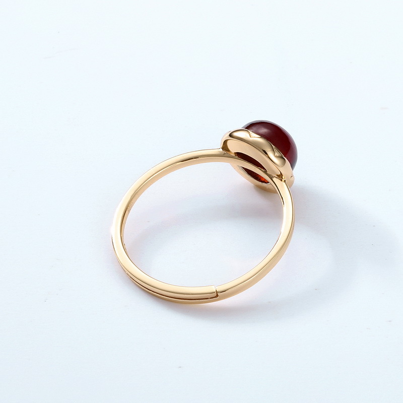 Garnet ring 925 silver