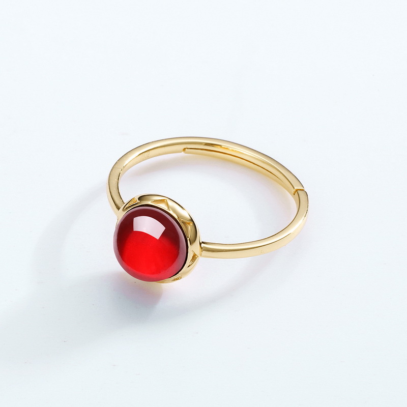 Garnet ring 925 silver