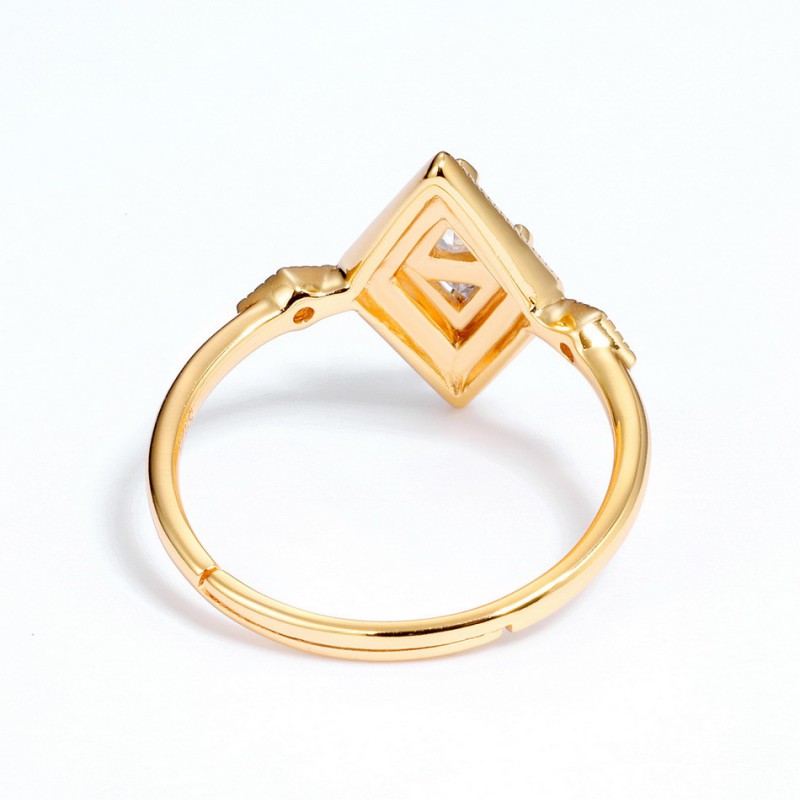 925 SILVER ENAMEL GOLD  PLATED RING