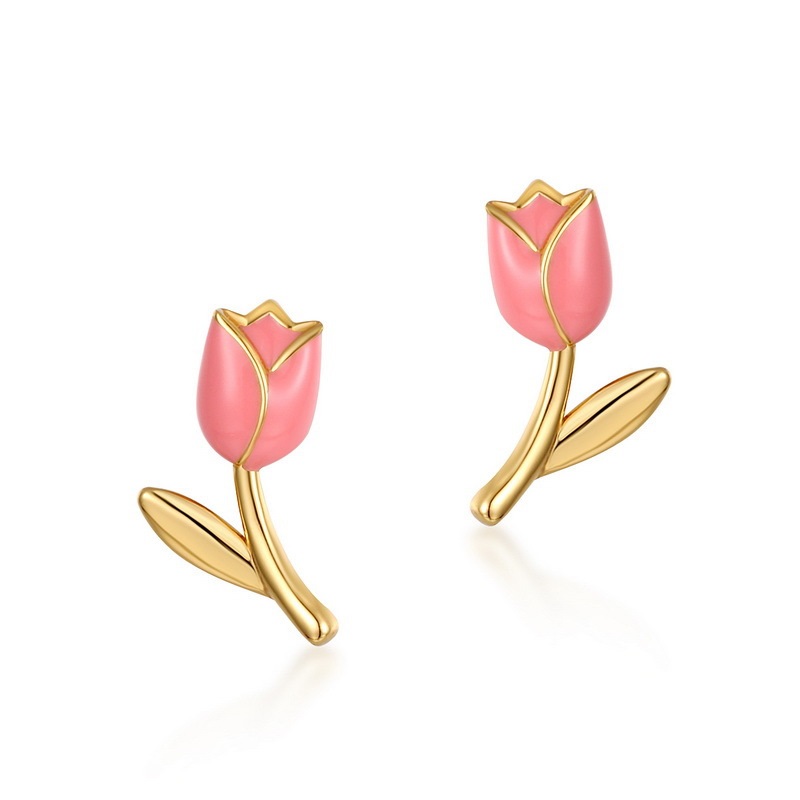 925 SILVER ENAMEL EARRINGS STUD